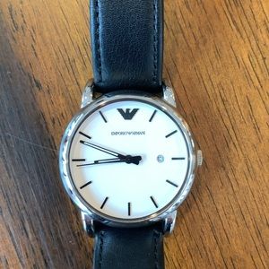 EUC Emporio Armani leather watch